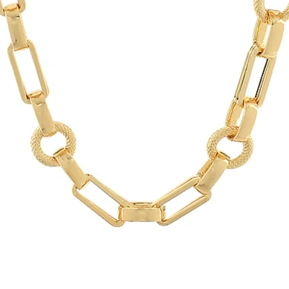 Oval & Ring Chain Necklace